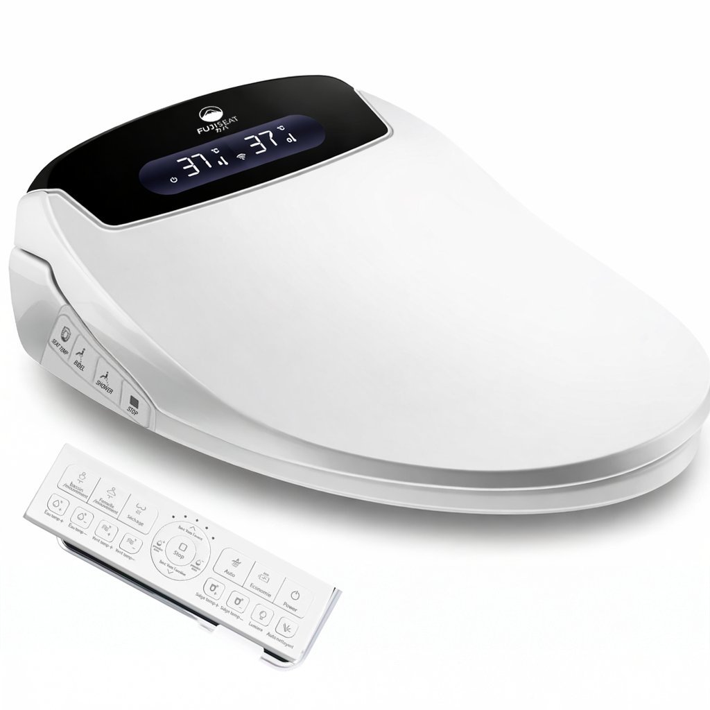 Photo produit de l'abattant FujiSeat avec panneau LED et télécommande murale